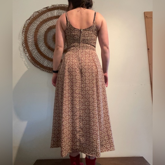 Vintage bold patterned a-line maxi dress - Picture 2 of 5